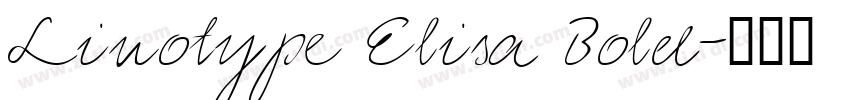 Linotype Elisa Bold字体转换